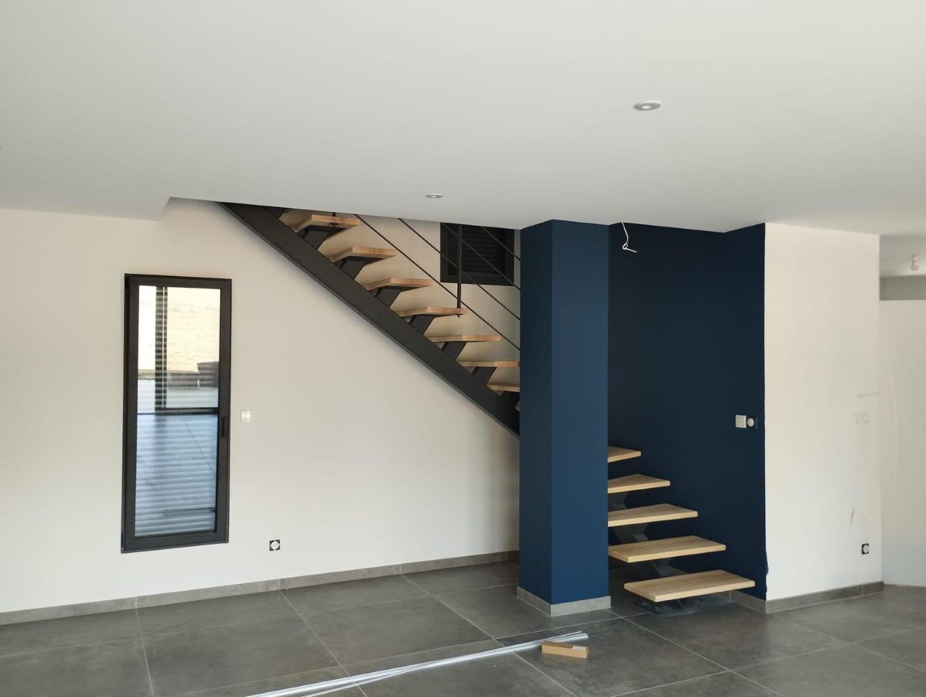 Placo et peinture à l'airless - Réalisation Xavier Dumareau plâtrier Marcigny